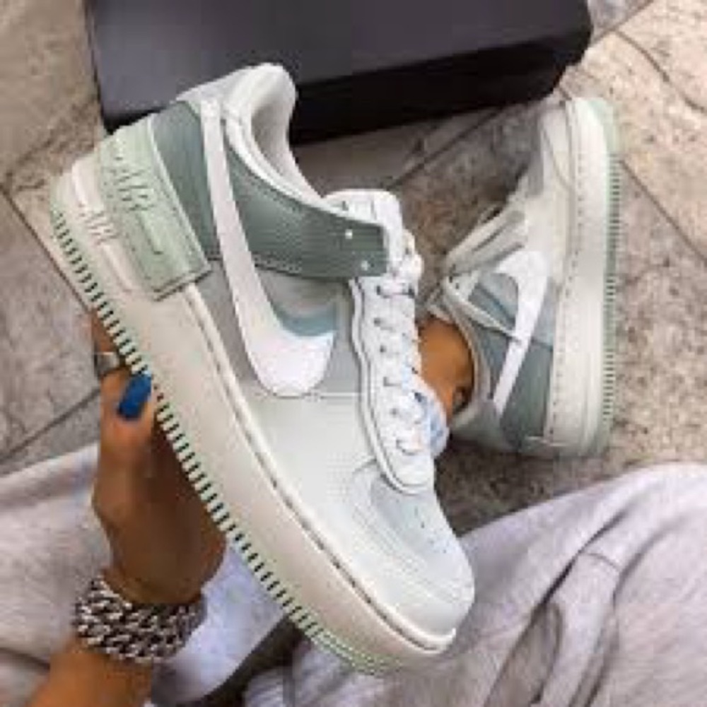 Nike Air Force One shadow spruce aura sneakers ￼